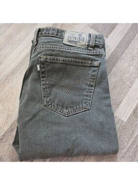 Vintage Silver Tab Jeans Mens 34x34 (Measures 32x30)‎ Relaxed Green 90s Grunge